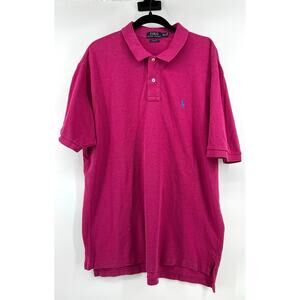 Polo Ralph Lauren Men's Polo Shirt Size XXL Pink Short Sleeve Preppy
